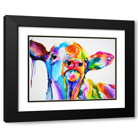 Do These Colours Make My Calves Look Fat Black Modern Wood Framed Art Print with Double Matting by Art by Leslie Franklin