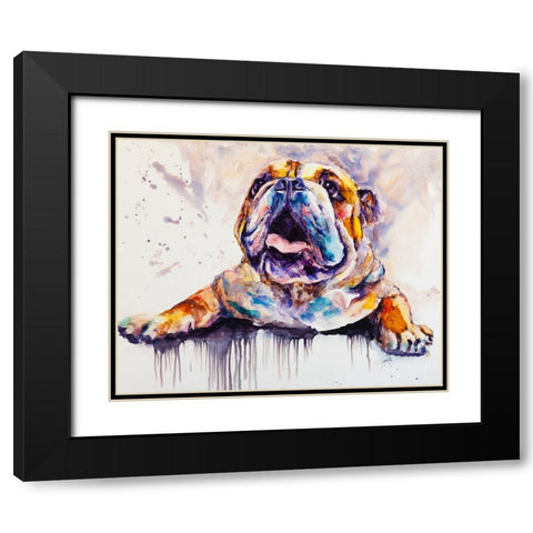 Im Feeling Peckish Black Modern Wood Framed Art Print with Double Matting by Art by Leslie Franklin