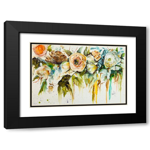 Zen Garden Black Modern Wood Framed Art Print with Double Matting by Art by Leslie Franklin