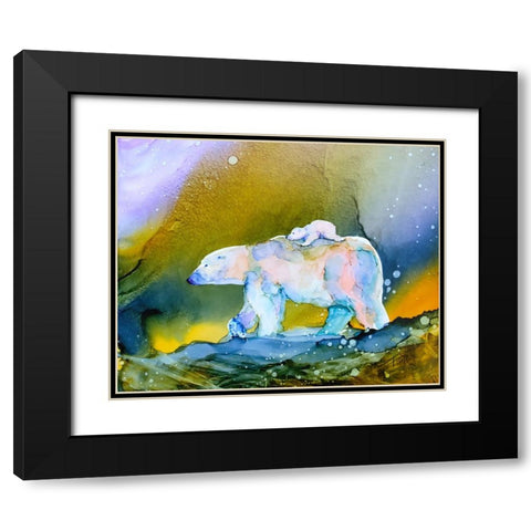 Its a Long Walk Black Modern Wood Framed Art Print with Double Matting by Art by Leslie Franklin