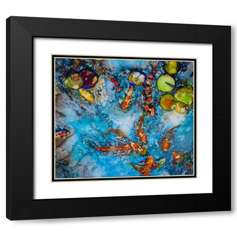 Findango Black Modern Wood Framed Art Print with Double Matting by Art by Leslie Franklin