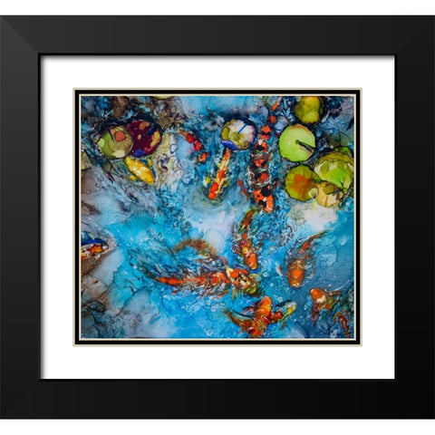 Findango Black Modern Wood Framed Art Print with Double Matting by Art by Leslie Franklin