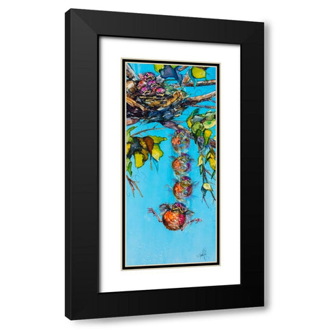 Oh Fine, Ill Go First Black Modern Wood Framed Art Print with Double Matting by Art by Leslie Franklin