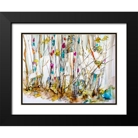 They Walk Among Us Black Modern Wood Framed Art Print with Double Matting by Art by Leslie Franklin