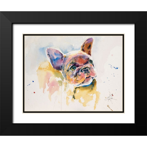 Will There Be Cake Black Modern Wood Framed Art Print with Double Matting by Art by Leslie Franklin