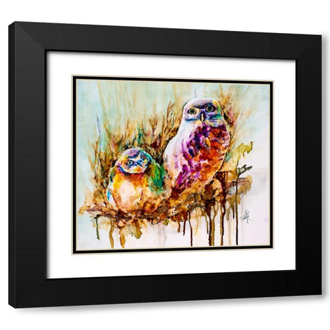 New in the Burrow Black Modern Wood Framed Art Print with Double Matting by Art by Leslie Franklin