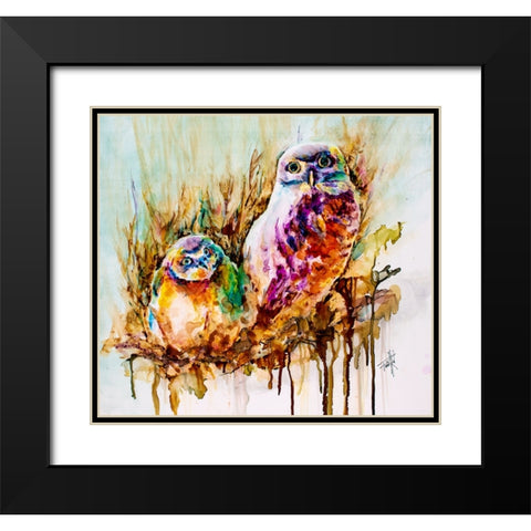 New in the Burrow Black Modern Wood Framed Art Print with Double Matting by Art by Leslie Franklin