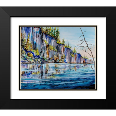 Canadian Shield Me Black Modern Wood Framed Art Print with Double Matting by Art by Leslie Franklin