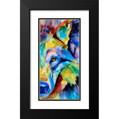 Color Me Magnificent Black Modern Wood Framed Art Print with Double Matting by Art by Leslie Franklin