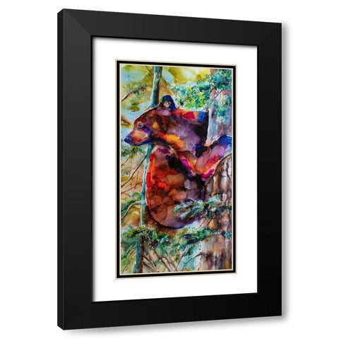 Cub Scouting Black Modern Wood Framed Art Print with Double Matting by Art by Leslie Franklin