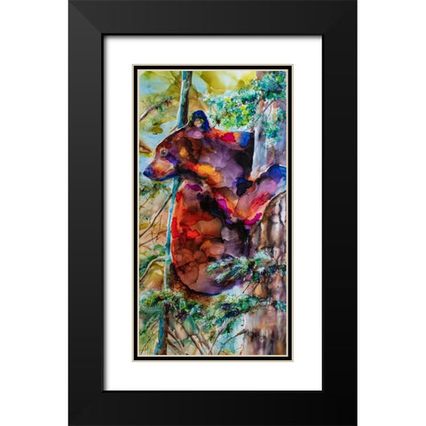 Cub Scouting Black Modern Wood Framed Art Print with Double Matting by Art by Leslie Franklin
