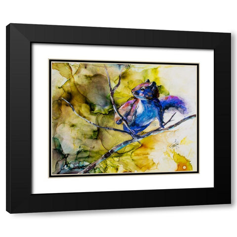 Did Someone Call Me_ Black Modern Wood Framed Art Print with Double Matting by Art by Leslie Franklin