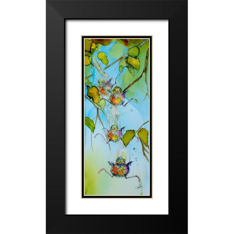 Free Falling Black Modern Wood Framed Art Print with Double Matting by Art by Leslie Franklin