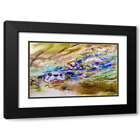 Wotter Lessons Black Modern Wood Framed Art Print with Double Matting by Art by Leslie Franklin