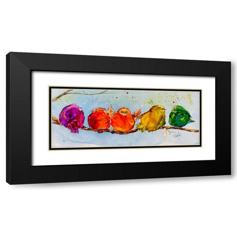 We All Went Out On A Limb Black Modern Wood Framed Art Print with Double Matting by Art by Leslie Franklin