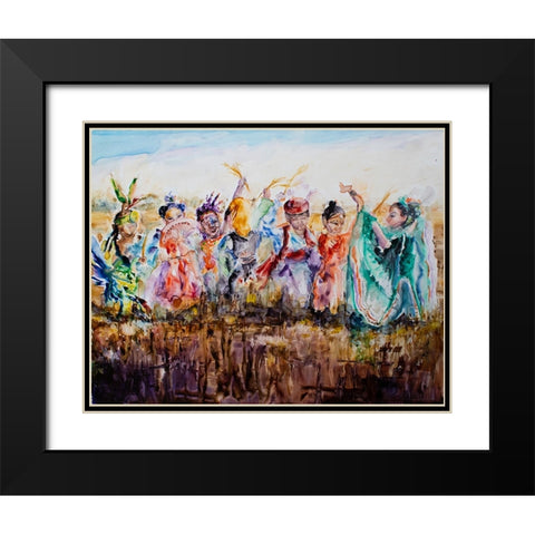 We reap what we sow Black Modern Wood Framed Art Print with Double Matting by Art by Leslie Franklin