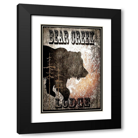 Lodge Bear Creek Lodge Black Modern Wood Framed Art Print with Double Matting by LightBoxJournal