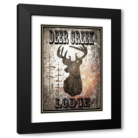 Lodge Deer Creek Lodge Black Modern Wood Framed Art Print with Double Matting by LightBoxJournal