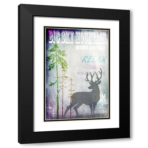 Big Sky Mountain Black Modern Wood Framed Art Print with Double Matting by LightBoxJournal