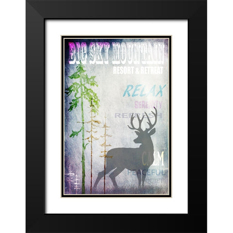 Big Sky Mountain Black Modern Wood Framed Art Print with Double Matting by LightBoxJournal