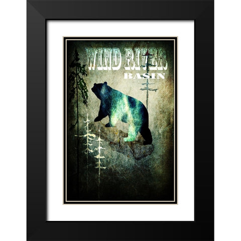 Wind River I Black Modern Wood Framed Art Print with Double Matting by LightBoxJournal