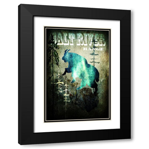 Wind River III Black Modern Wood Framed Art Print with Double Matting by LightBoxJournal