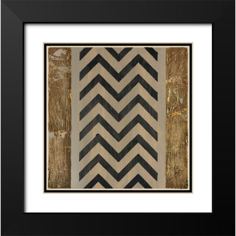 Black N Gold II Black Modern Wood Framed Art Print with Double Matting by LightBoxJournal