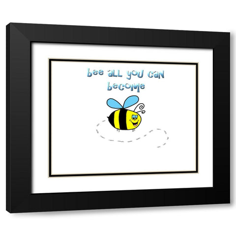 Bee All You Can Become 1 Black Modern Wood Framed Art Print with Double Matting by LightBoxJournal