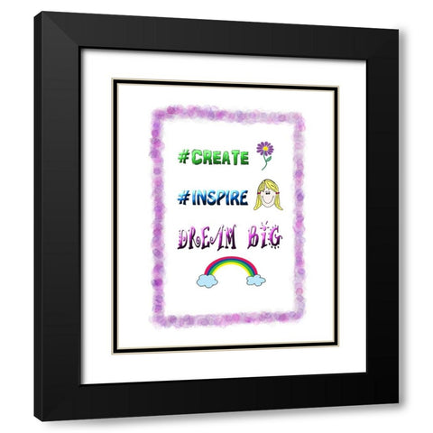 Create Inspire Dream Black Modern Wood Framed Art Print with Double Matting by LightBoxJournal