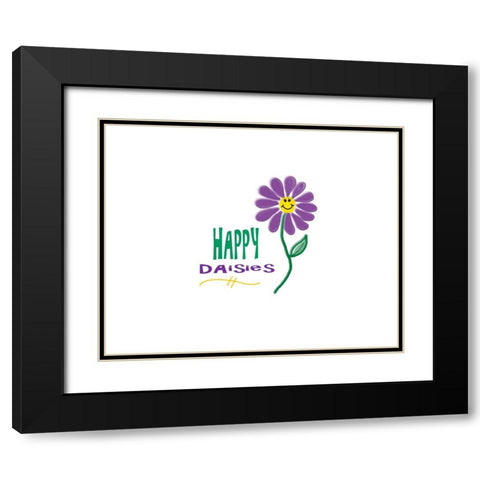 Happy Days Black Modern Wood Framed Art Print with Double Matting by LightBoxJournal