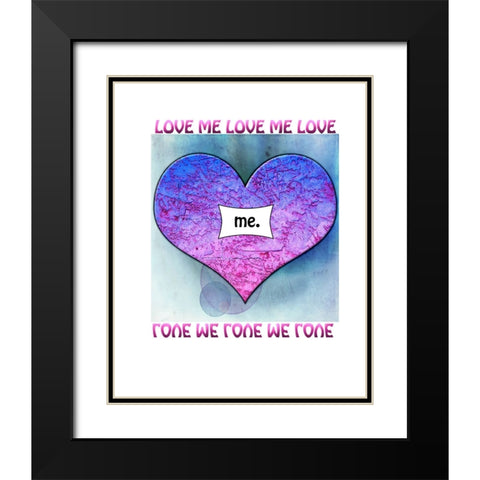 Love Me Black Modern Wood Framed Art Print with Double Matting by LightBoxJournal