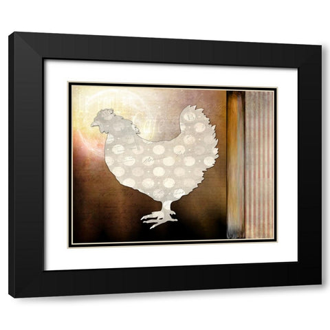 Morning Chicken 1 Black Modern Wood Framed Art Print with Double Matting by LightBoxJournal