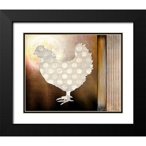 Morning Chicken 1 Black Modern Wood Framed Art Print with Double Matting by LightBoxJournal