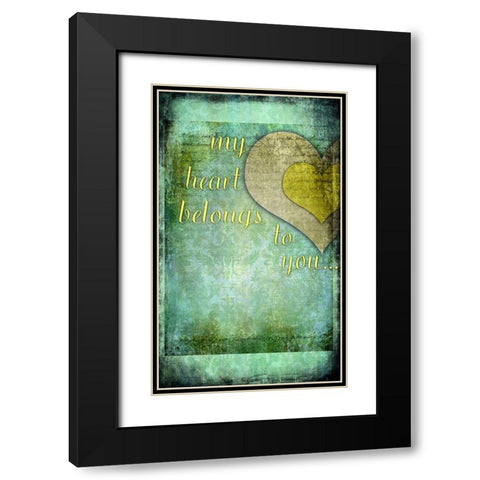My Heart Belongs To You Black Modern Wood Framed Art Print with Double Matting by LightBoxJournal