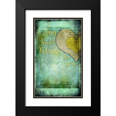 My Heart Belongs To You Black Modern Wood Framed Art Print with Double Matting by LightBoxJournal