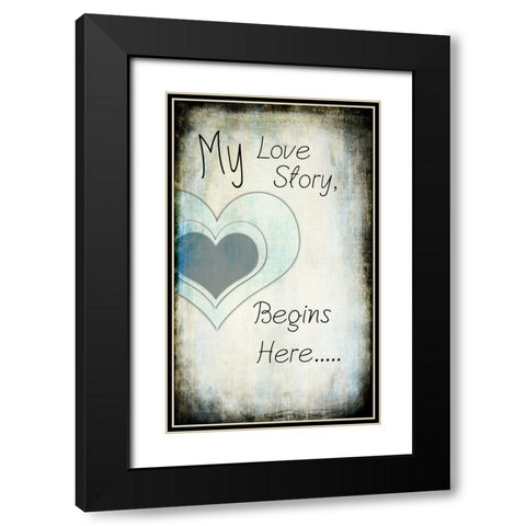 My Love Story Black Modern Wood Framed Art Print with Double Matting by LightBoxJournal