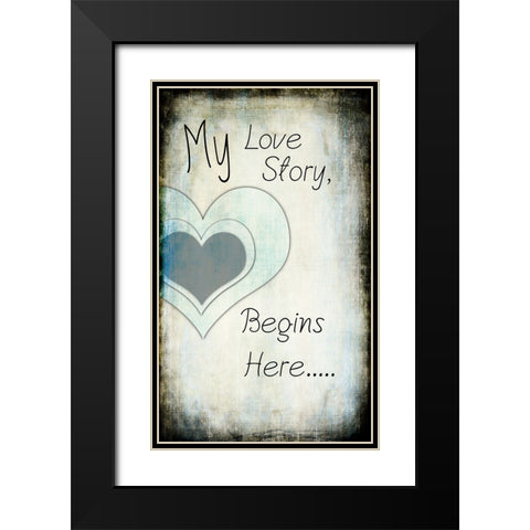 My Love Story Black Modern Wood Framed Art Print with Double Matting by LightBoxJournal
