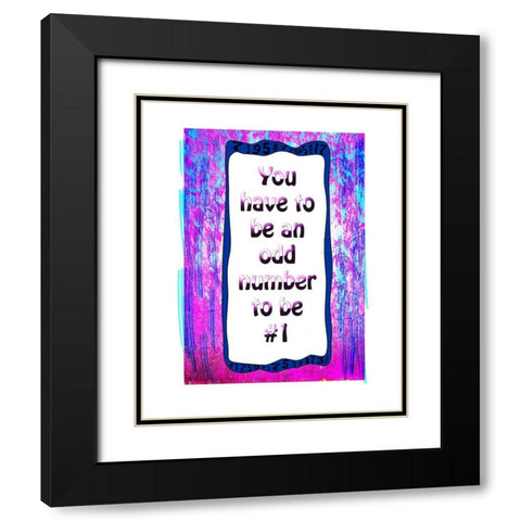 Number 1 Black Modern Wood Framed Art Print with Double Matting by LightBoxJournal
