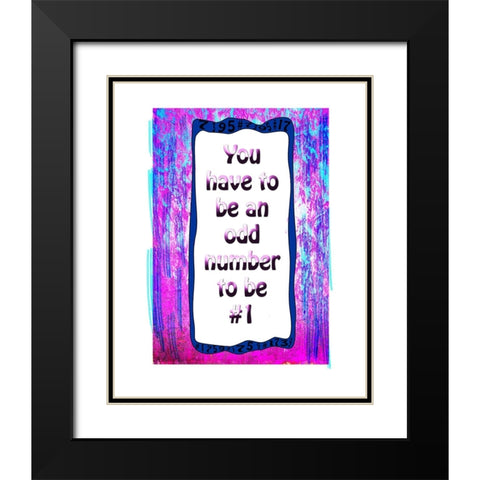 Number 1 Black Modern Wood Framed Art Print with Double Matting by LightBoxJournal