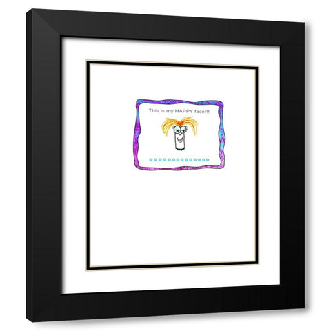 This Is My Happy Face 2 Black Modern Wood Framed Art Print with Double Matting by LightBoxJournal