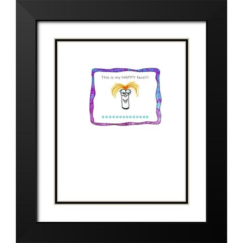 This Is My Happy Face 2 Black Modern Wood Framed Art Print with Double Matting by LightBoxJournal