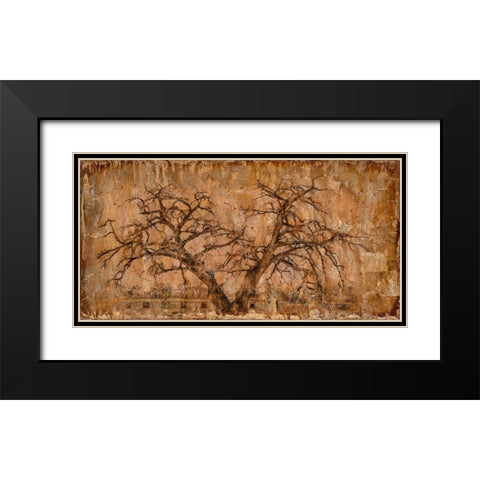 Autumn Tree Black Modern Wood Framed Art Print with Double Matting by LightBoxJournal