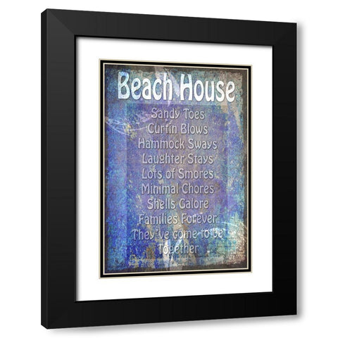 Beach House Black Modern Wood Framed Art Print with Double Matting by LightBoxJournal