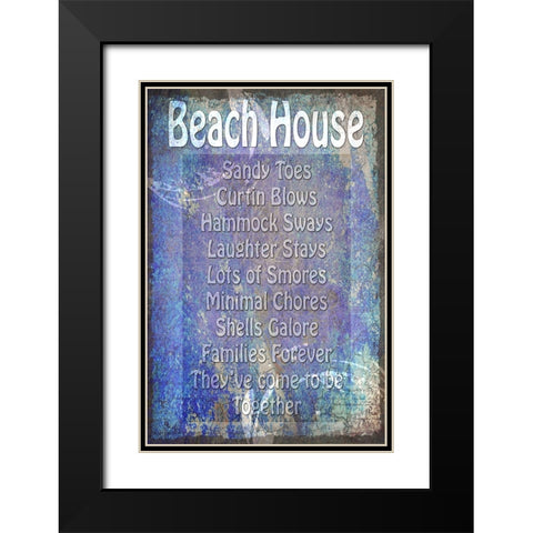 Beach House Black Modern Wood Framed Art Print with Double Matting by LightBoxJournal