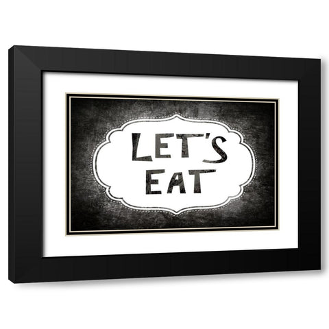 Breakfast Served - Lets Eat Black Modern Wood Framed Art Print with Double Matting by LightBoxJournal