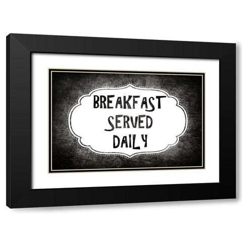 Breakfast Served Black Modern Wood Framed Art Print with Double Matting by LightBoxJournal