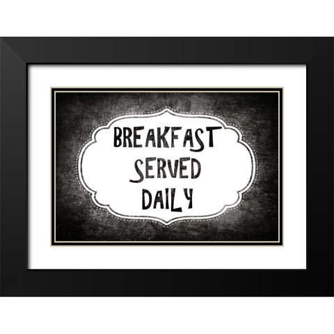 Breakfast Served Black Modern Wood Framed Art Print with Double Matting by LightBoxJournal