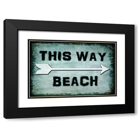 Choose Path - This Way Beach Black Modern Wood Framed Art Print with Double Matting by LightBoxJournal