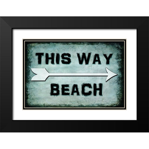 Choose Path - This Way Beach Black Modern Wood Framed Art Print with Double Matting by LightBoxJournal
