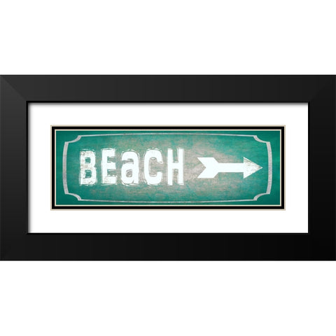 Good Times_Beach Black Modern Wood Framed Art Print with Double Matting by LightBoxJournal